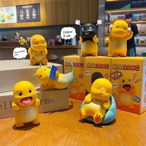 새로운 뜨거운 귀여운 우유 드래곤 일일 시리즈 액션 피규어 블라인드 박스 핸드 테이블 장식 컬렉션 인형 장난감 아이 생일 맞춤 선물