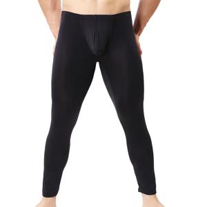 패션 남성 레깅스 아이스 실크 옴므 잠옷 롱 존스 초박형 바지를 통해 볼 수 있습니다.