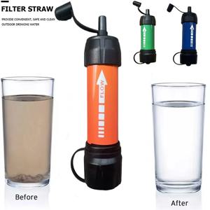 하이킹, 캠핑 및 비상 생존을 위한 휴대용 야외 정수기, 이동 중 물원 정화, 비상 및 재난 대비