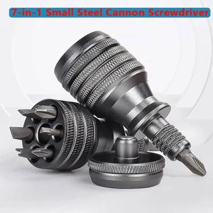 7-in-1 산업용 미니 드라이버 세트 - 고경도 필립스/슬롯 비트가 있는 알루미늄 합금 핸들 다기능 EDC 도구