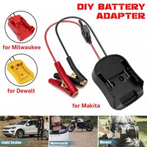 Makita DeWalt Milwaukee 18V 배터리 용 점화기 점프 스타터 퓨즈가있는 자동차 부스터 케이블 자동차 비상 전원 DIY 어댑터