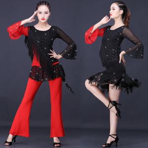 겨울 세일러 댄스 의상 포스텝 여성용 지터른 댄스 신상 세트 스퀘어 댄스 스커트 팬츠 탑 댄스웨어