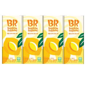 배스킨라빈스 오가닉 100 레몬즙 14p, 280g, 4개