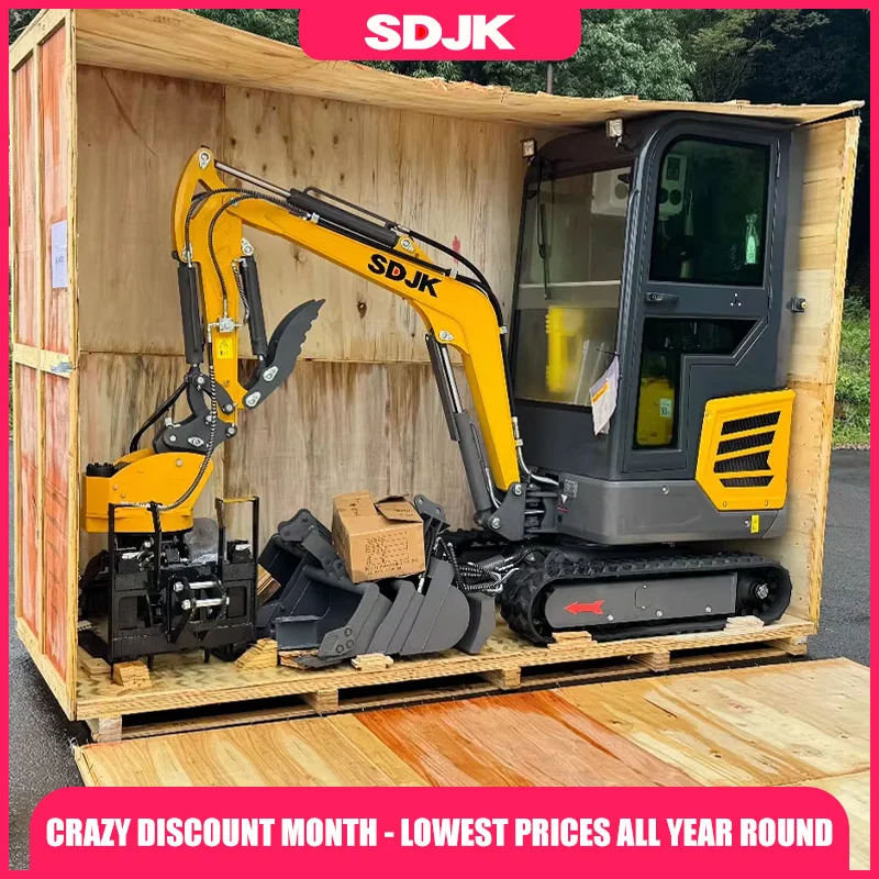 인기 판매 미니 굴삭기, 다기능 트랙형 농업용 굴삭기, 빠른 배송을 위한 맞춤형 밀폐형 굴삭기 1대