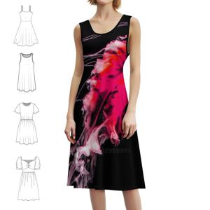 Underwater Magic : Jellyfish Edition 스윗하트 넥라인 드레스 여성용 우아한 여름 파티 드레스 Jellyfish Art Underwater