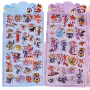 랜덤 1개 신모델 디즈니 주토피아 주디스 홉스 입체 크리스탈 스티커 DIY 폰 케이스 물컵 친구 선물