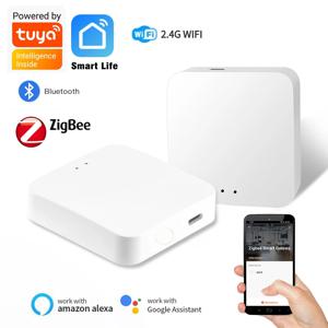 Tuya 무선 스마트 멀티 모드 게이트웨이 블루투스 ZigBee 메쉬 허브 스마트 홈 제어 스마트 라이프 앱 알렉사 구글 홈 연동