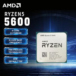AMD Ryzen 5 5600 R5 5600 3.5 GHz 6 코어 12 스레드 CPU 프로세서, 7NM L3 = 32M 100 000000927 소켓 AM4 그래픽 칩 프로세서, 신제품