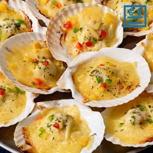 [훈훈수산] 통가리비에 촉촉한 치즈 토핑, 완제품 에어프라이어로 간편하게 조리해서