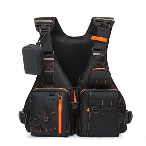 남성용 전문 다기능 낚시 조끼 다중 포켓 방수 바다 낚시 조절 가능한 조끼 남성 안전 조끼