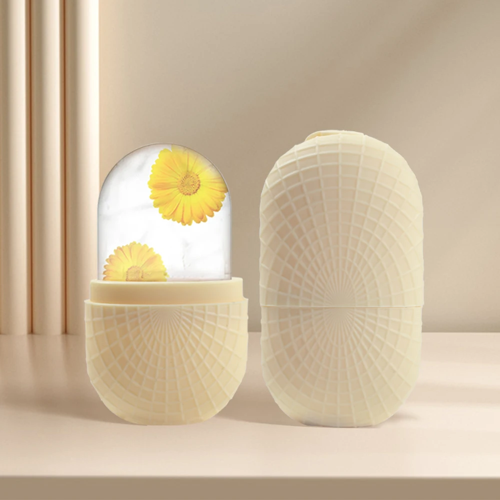 얼굴과 눈을 위한 아이스 롤러 실리콘 아이스 몰드, 냉각 및 퍼밍 페이셜 스킨 아이스 롤러 누출 방지 재사용 가능한 페이셜 케어 도구