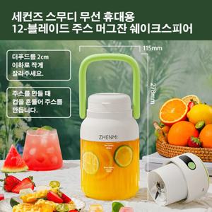 휴대용 주스기, 33온스 용기, USB-C 충전 가능, 청소 간편, 과일과 채소 주스 추출에 적합