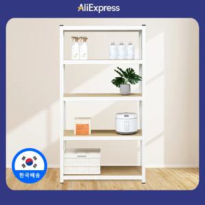 이지라이프 무볼트 조립식 앵글 선반 베란다 펜트리 창고 수납 철제선반 진열대 5단 800