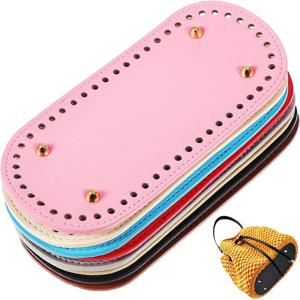 8 색 크로 셰 뜨개질 가방에 대한 수제 타원형 긴 바닥 웨빙 직사각형 둥근 바닥 Diy 크로 셰 뜨개질 가방 바닥 니트 가방에 대한 긴