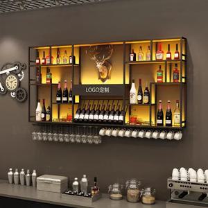 바 캐비닛 와인 냉장고 위스키 쇼케이스 북유럽 교수형 음료 벽 랙 금속 Vitrinas 스토리지 선반 바 가구