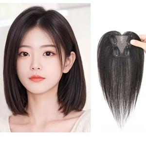 7x8CM 레미 인간의 머리카락 손으로 짠 헤어 피스 경량 통기성 여성 탑 헤어 수리 토퍼는 머리 볼륨을 빠르게 증가시킵니다