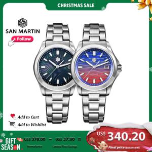 산 마틴 시계 39mm 럭셔리 드레스 미요타 9015 자동 기계식 시계 남성용 모프 기요슈 100m 방수 SN0150