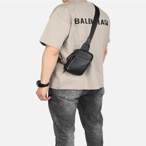 미니 크로스바디 남성 스포츠 가방 최상급 소가죽 다기능 체스트 백 레저 세로형 사각 백팩