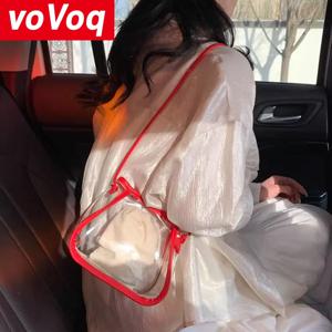 새로운 스타일의 작은 가방, 패셔너블한 소녀 숄더백, 투명 젤리백, 비치 캔디 컬러 크로스바디백