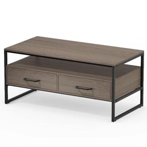 산업풍 팜하우스 심플 모던 커피 테이블 다용도 수납 공간 타임리스 디자인 원목 거실 가구