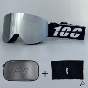 스키 고글 자석 이중층 김서림 방지 전문 스키 마스크 남녀 공용 슈퍼 뷰 스노보드 UV400 스노우 선글라스