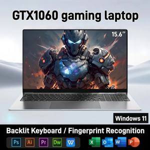15.6인치 GTX1060 게이밍 노트북 휴대용 컴퓨터 PC 인텔 N95 32GB DDR4 1TB SSD 노트북 게이머용 윈도우11 백라이트 키보드