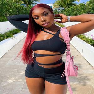 긴 소매 컷 아웃 Playsuit 여성용 Hollow Out Bodycon 섹시한 Rompers 원피스 섹시한 streetwear 파티 클럽 의상 2023 여름