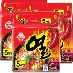 오뚜기 열라면 120g x 15개 봉지라면