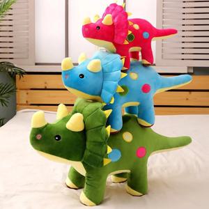 크리 에이 티브 큰 플러시 부드러운 트리케라톱스 Stegosaurus 플러시 장난감 공룡 인형 박제 장난감 어린이 공룡 장난감 생일 선물