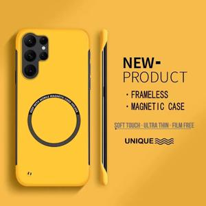 삼성 갤럭시 S25 S24 S23 S22 S21 S20 FE 플러스 울트라용 초박형 하드 PC 자석 프레임리스 폰 케이스 PC 무광 보호 커버