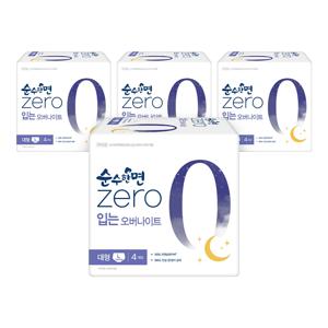 순수한면 제로 입는오버나이트 대형 4개입 4팩