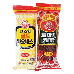 오뚜기 마요네즈 50g 1개 + 케찹 65g 1개 세트