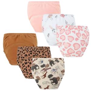 3PCS 귀여운 인쇄 재사용 가능한 아기 면화 화장실 훈련 바지 유아 방수 빨 수있는 변기 학습 속옷 소년 소녀