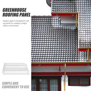 투명 유기 유리 지붕 패널 웨이브 구조 높은 광투과율 선룸 온실 수영장 정원 창고용