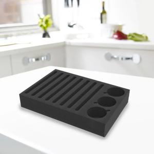 카라반, 모터홈, 폭스바겐 캠퍼밴용 폼 컵, 접시, 유리잔, 머그컵 홀더 보관함 (블랙)