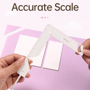 KW-TRIO 책 표지 가이드 금속 제본 도구 DIY 책 만들기 보조 눈금자 지원 측정/마킹/둥근 모서리