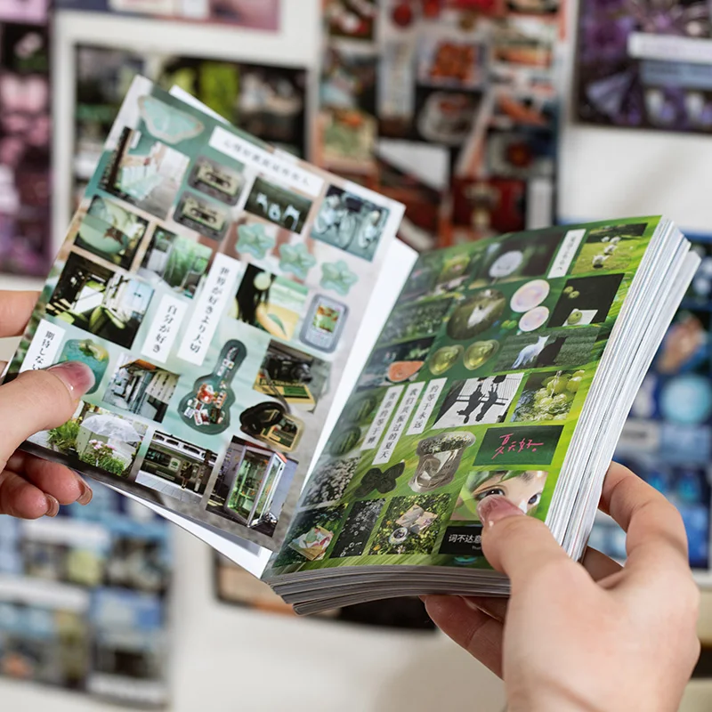 20개 다이컷 스티커 북 - 일본 음식 및 디저트 빈티지 쇼와 스타일, 글리터 매트 글로시 마감, 학교 문구류