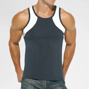 2PCSA 편안하고 통기성이 좋은 조끼 남자, 홀터탑, 허들링, 반팔 젊은이, 스포츠 런닝, 민소매 티셔츠,