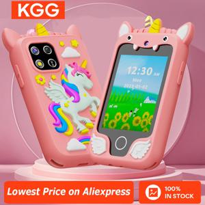 8GB 어린이 뮤지컬 스마트 전화 장난감 만화 유니콘 터치 스크린 아기 모바일 소녀 소년 교육 장난감 생일 크리스마스 선물