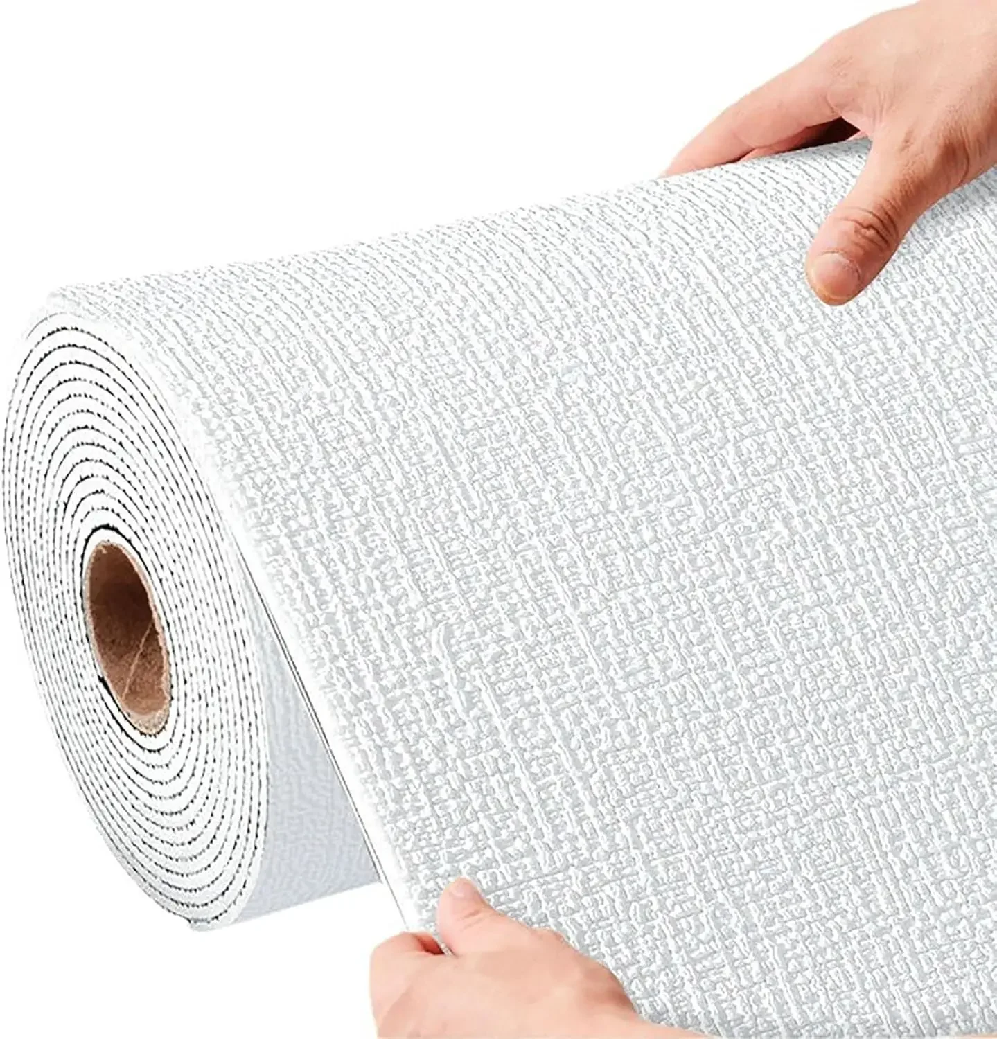 셀프 접착 3D 리넨 폼 벽 스티커 PVC 방습 벽지 (거실, 침실, 욕실, 기숙사, 집 꾸미기용)