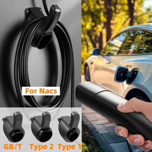테슬라 NACS 타입 1 타입2 GB/T 차량용 충전기 벽걸이 브래킷, 휴대용 전기차 충전기 플러그 홀더 스탠드, 차량용 충전 케이블 브래킷