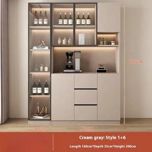 디스플레이 캐비닛 쇼케이스 야외 바 주방 보관 조직 와인 캐비닛 코너 유리 바 Lumineux Mobilier Furniture