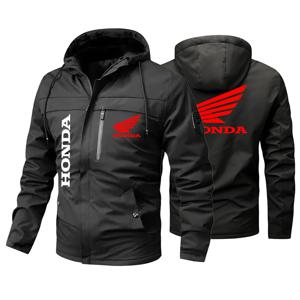 혼다 남성용 방수 레인 재킷 경량 외부 후드 야외 비옷 하이킹 방풍 재킷 등산 야외 재킷