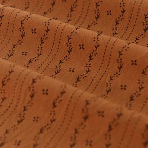 의류 및 홈데코용 빈티지 다크 머스타드 워싱 65% 면 및 린넨 원단, 135x50cm