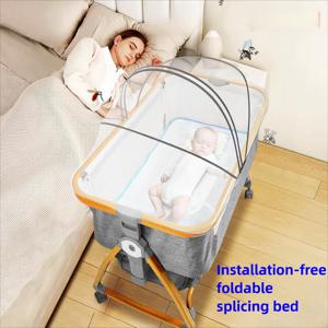 유아용 침대 이동식 휴대용 접합형 퀸 침대 다기능 접이식 신생아 침대