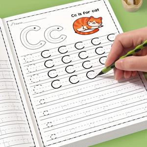 32페이지 A-Z 알파벳 연습장 - 인터랙티브 알파벳 학습 및 창의적인 색칠 활동, 글쓰기 능력 개발, 개학 용품, 부활절 및 크리스마스 선물, 미취학 아동, 알파벳 학습 도서, 미취학 아동 활동, 재미있는 그림, 흥미로운 그림, 조기 학습자, 재미있는 그림, 고품질 종이