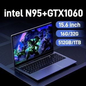 15.6인치 인텔 N95 게이밍 노트북 휴대용 컴퓨터 PC GTX1060 32GB DDR4 1TB NVMe 노트북 게이머 윈도우11 백라이트 키보드