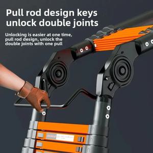 두꺼운 탄소강 텔레스코픽 사다리 다기능 헤링본 사다리 대나무 사다리 리프팅 접이식 엔지니어링 계단