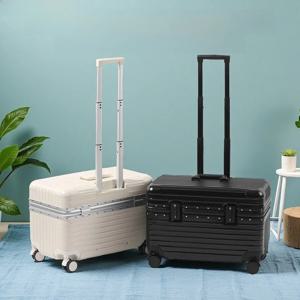 20인치 알루미늄 프레임 캐리어 여행 가방, 사진 장비용 상단 개폐형, 남성용 내구성 다용도 메이크업 박스