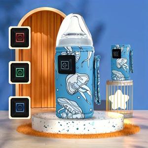 휴대용 USB 병 보온 슬리브, 물 분유 워머 커버, 여행 캠핑 이동 중 수유 병 히터